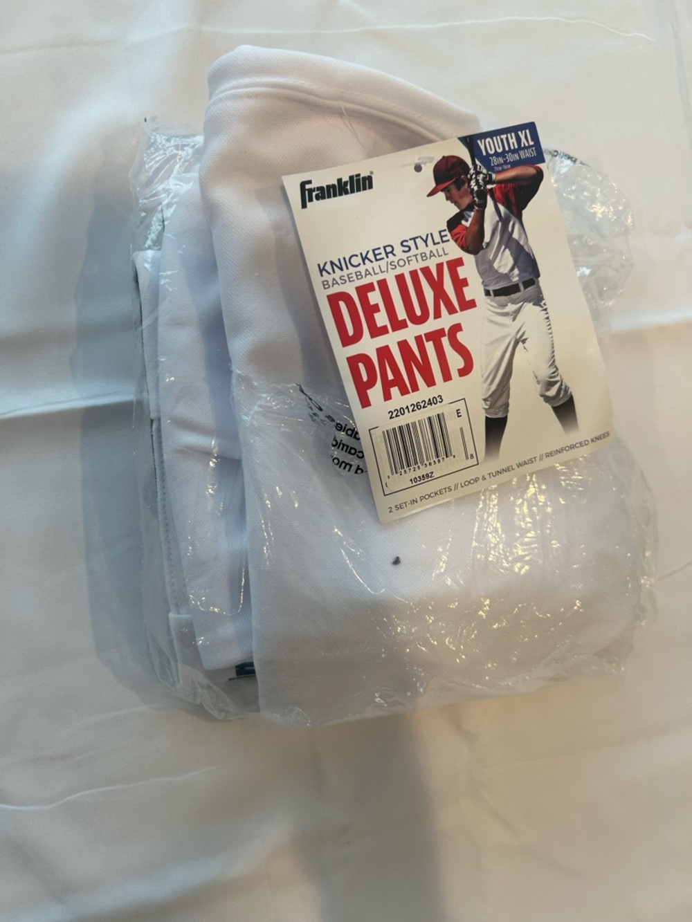 Franklin Youth Knicker-Style Baseball Pants - White